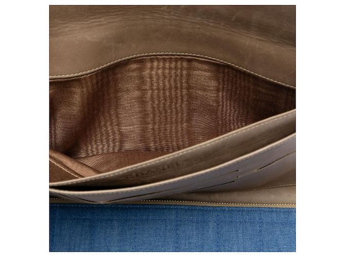 Chanel Blue CC Chocolate Bar Denim Flap - vista 5