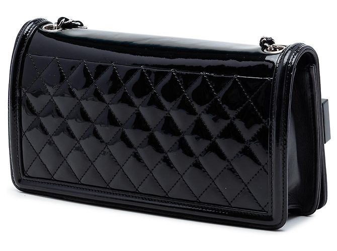 Chanel Boy Brick Horizontal Flap in vernice nera e impreziosita da cristalli acrilici Nero - vista 2
