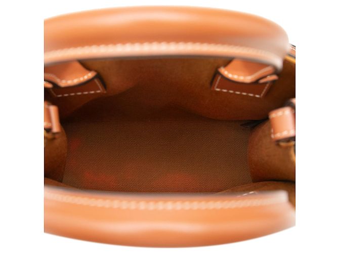Céline Celine Brown Mini Triomphe Coated Canvas Vertical Cabas Satchel Marrone Marrone scuro - vista 4