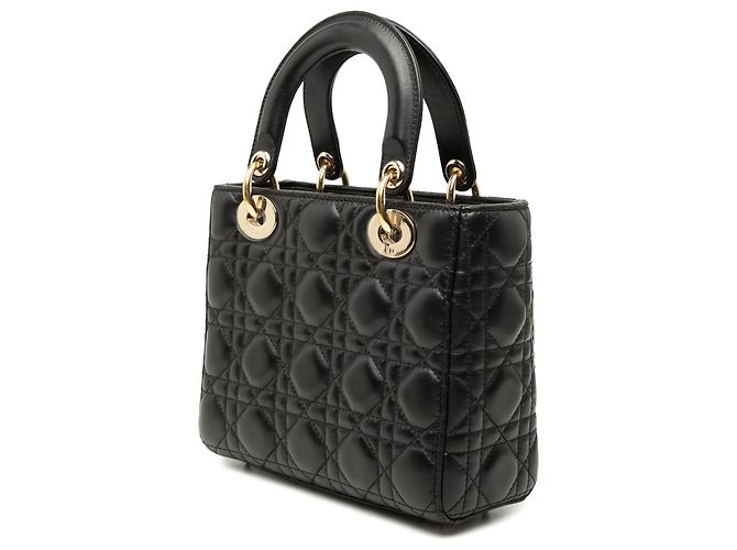 Dior Black Small Lambskin Cannage My ABCDior Lady Dior Nero - vista 2