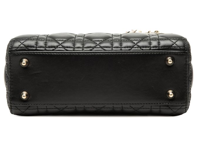Dior Black Small Lambskin Cannage My ABCDior Lady Dior Nero - vista 3
