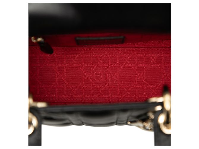 Dior Black Small Lambskin Cannage My ABCDior Lady Dior Nero - vista 4