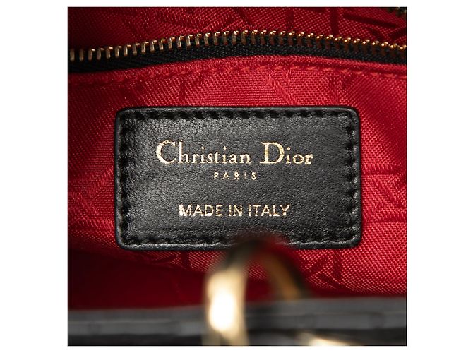 Dior Black Small Lambskin Cannage My ABCDior Lady Dior Nero - vista 5