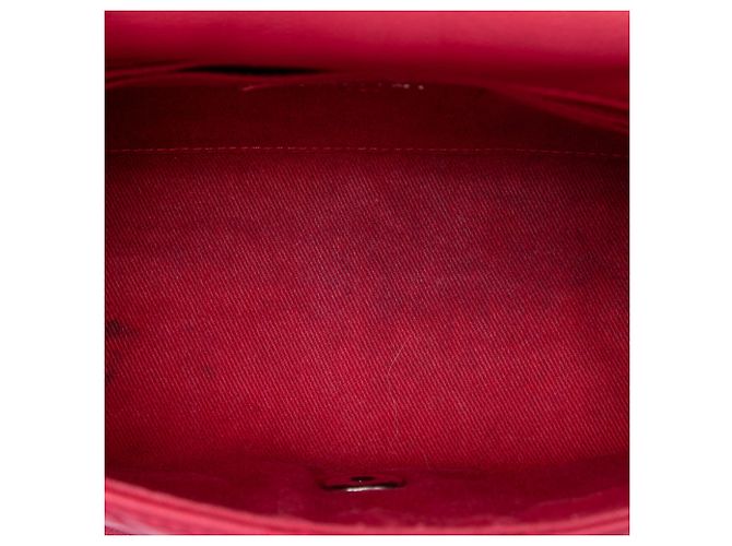Chanel Red Quilted Calfskin CC Curvy Flap Rosso - vista 4
