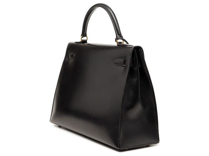Hermès Black Box Calf Kelly Sellier 32 Nero - vista 2