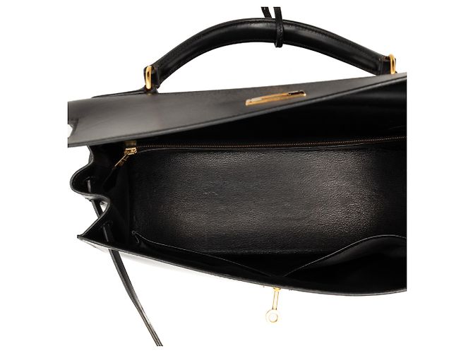 Hermès Black Box Calf Kelly Sellier 32 Nero - vista 4