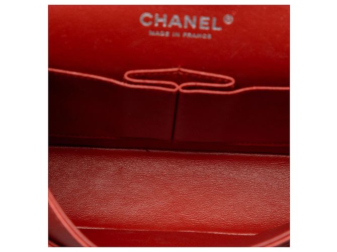 Chanel Red Medium Classic Caviar Double Flap Rosso Bordò - vista 4