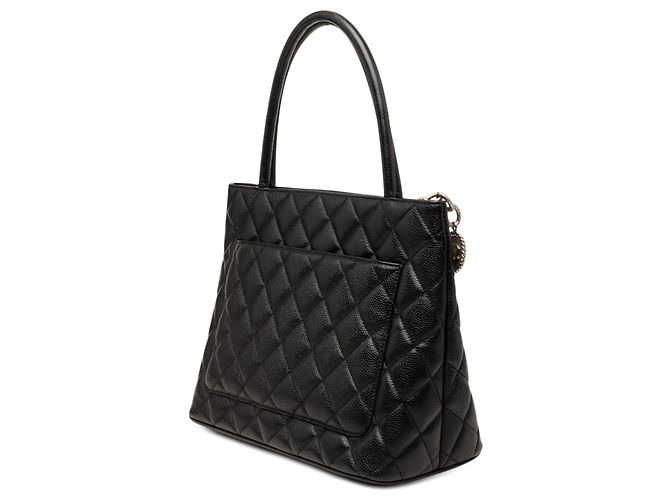 Chanel Black Caviar Medallion Tote Nero - vista 2