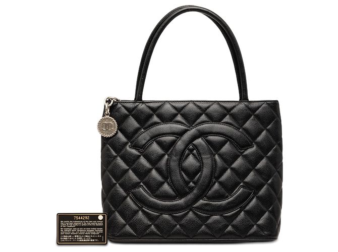 Chanel Black Caviar Medallion Tote Nero - vista 8