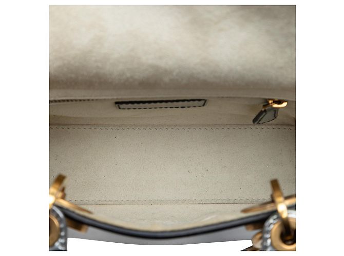 Lady Dior Mini in vernice metallizzata argento Dior - vista 4