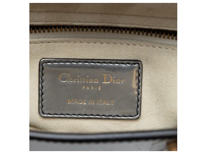 Lady Dior Mini in vernice metallizzata argento Dior - vista 5