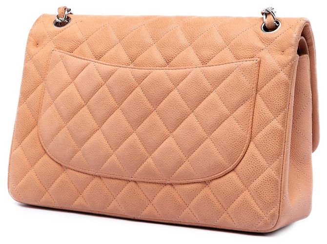 Chanel Brown Jumbo Classic Caviar Double Flap Marrone Marrone chiaro - vista 2