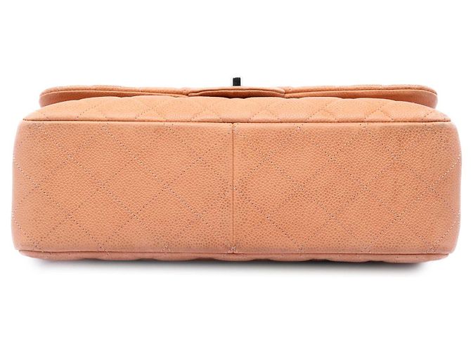 Chanel Brown Jumbo Classic Caviar Double Flap Marrone Marrone chiaro - vista 3