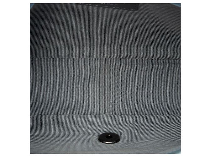 Chanel Blue CC trapuntato in pelle di vitello Single Flap Blu chiaro - vista 4
