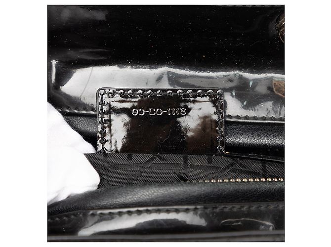 Dior Black Large Patent Cannage Lady Dior Nero - vista 6