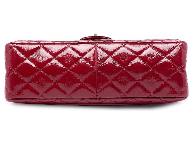 Chanel Red Quilted Crinkled Patent Reissue 2.55 Double Flap 226 Rosso - vista 3