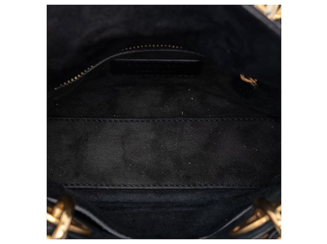 Dior Lady Dior Mini in agnello nero cannage con borchie - vista 4