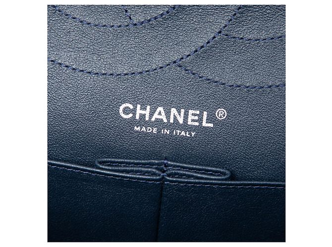 Chanel Blue Quilted Patent Reissue 2.55 Double Flap 227 Blu navy - vista 5