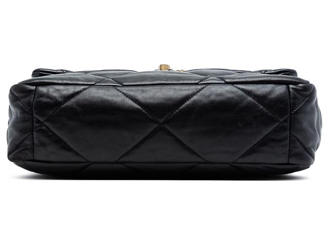 Chanel Black Large Lambskin 19 Flap Nero - vista 3