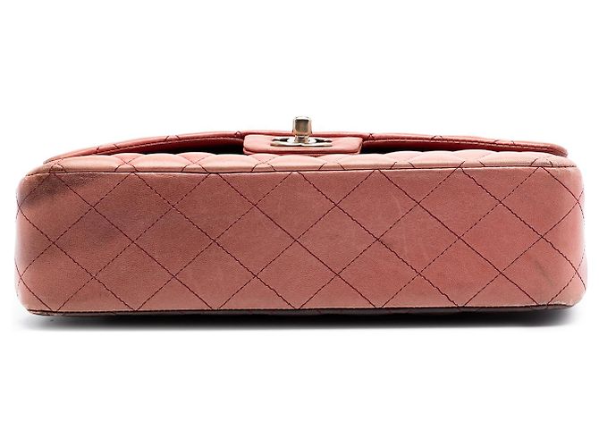 Chanel Orange Medium Classic Lambskin Ombre Double Flap Arancione Pesca - vista 3