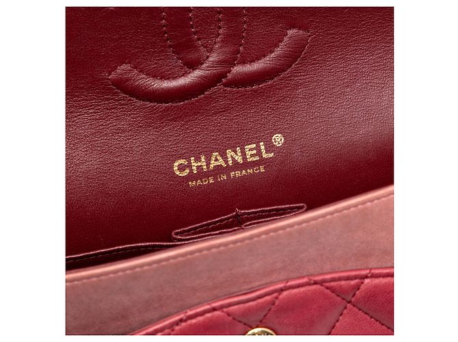 Chanel Orange Medium Classic Lambskin Ombre Double Flap Arancione Pesca - vista 5