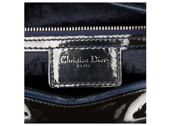 Dior Black Large Patent Cannage Lady Dior Nero - vista 5