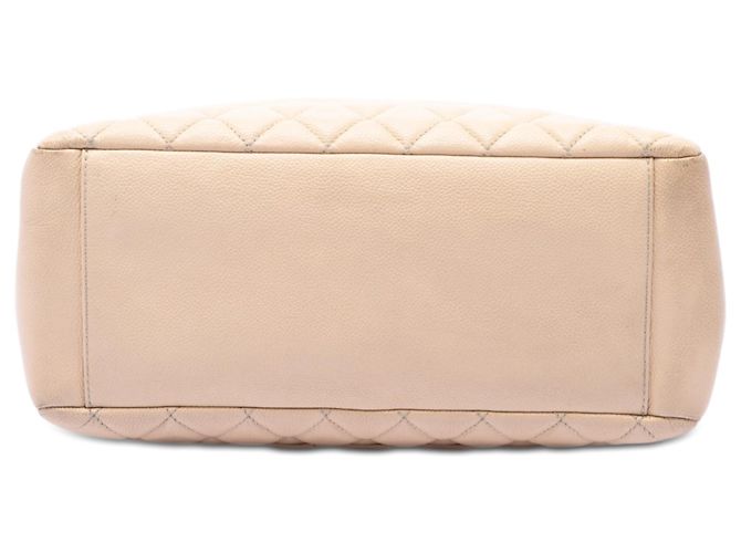 Tote Grand Shopping in Caviar Marrone Chanel Beige - vista 3