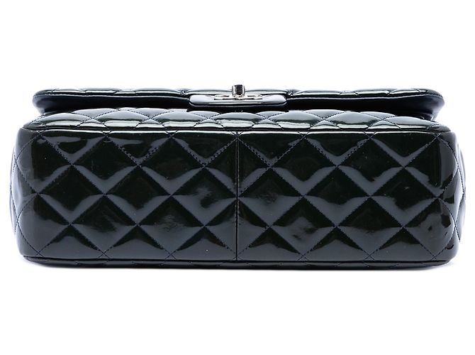 Chanel Blue Jumbo Classic Patent Double Flap Blu navy - vista 3