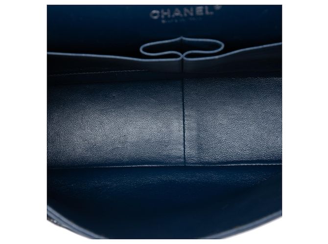 Chanel Blue Jumbo Classic Patent Double Flap Blu navy - vista 4
