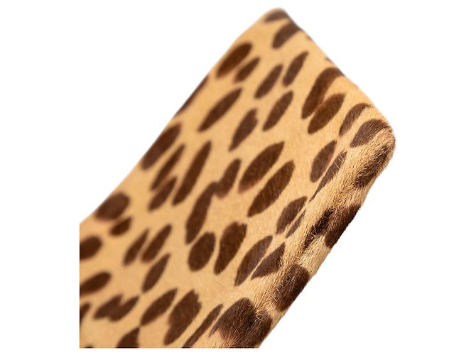 Dior Bolso Malice bandolera de pelo de pony marrón con estampado de leopardo Castaño Marrón claro - vista 7