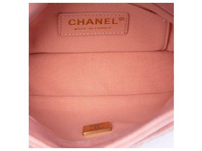Chanel Mini Flap aus rosa gestepptem Samt mit Doppelverschluss Pink - Ansicht 4