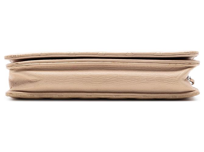 Chanel Beige CC gestepptes Lammleder Diamond Wallet On Chain - Ansicht 3