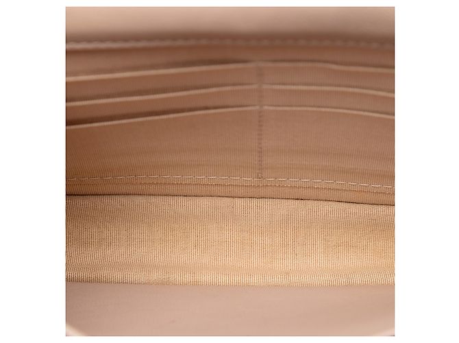 Chanel Beige CC gestepptes Lammleder Diamond Wallet On Chain - Ansicht 4