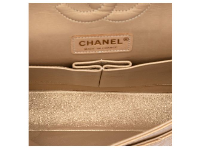 Chanel Beige Medium Classic Iridescent Caviar Double Flap - vista 4