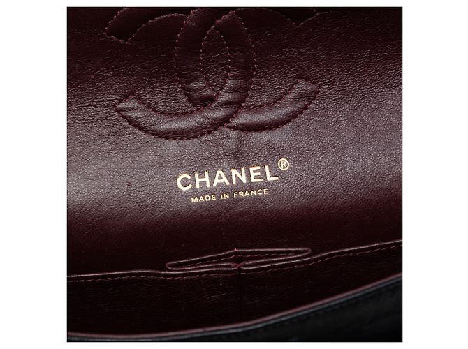 Chanel Black Medium Classic Lambskin Double Flap Nero - vista 5