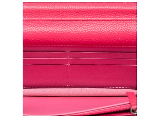 Wallet On Chain Portafoglio con catena Chanel Pink Caviar Bicolor CC Rosa - vista 4