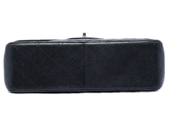 Chanel Black Jumbo Classic Caviar Double Flap Nero - vista 3
