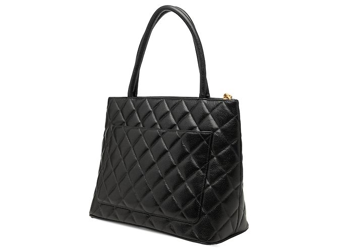 Chanel Black Caviar Medallion Tote Schwarz - Ansicht 2