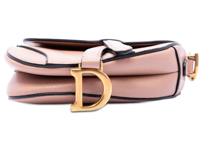 Borsa Saddle Dior in micro pelle di capra marrone Carne - vista 3