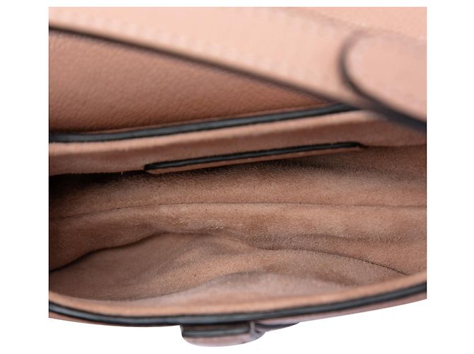 Borsa Saddle Dior in micro pelle di capra marrone Carne - vista 4