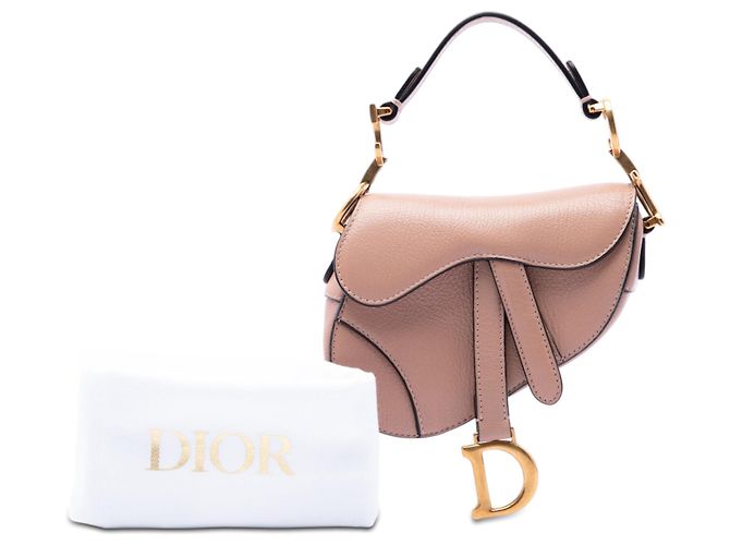 Borsa Saddle Dior in micro pelle di capra marrone Carne - vista 7