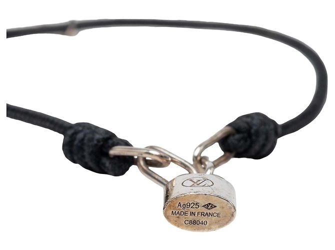 Bracciale Lockit in argento sterling e cordino Unicef argentato Louis Vuitton - vista 5