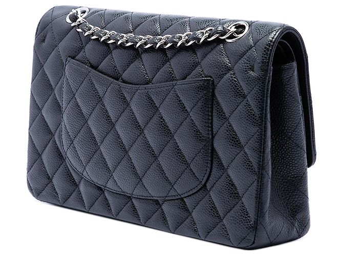 Chanel Black Medium Classic Caviar Double Flap Nero - vista 2
