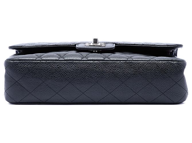 Chanel Black Medium Classic Caviar Double Flap Nero - vista 3