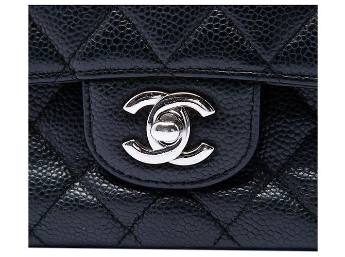 Chanel Black Medium Classic Caviar Double Flap Nero - vista 5