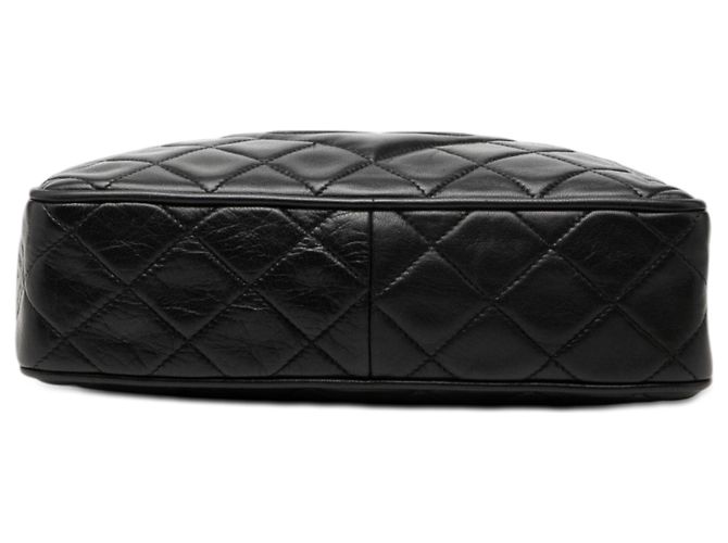 Chanel Black CC gesteppte Lammfell Camera Bag mit Quaste Schwarz - Ansicht 3