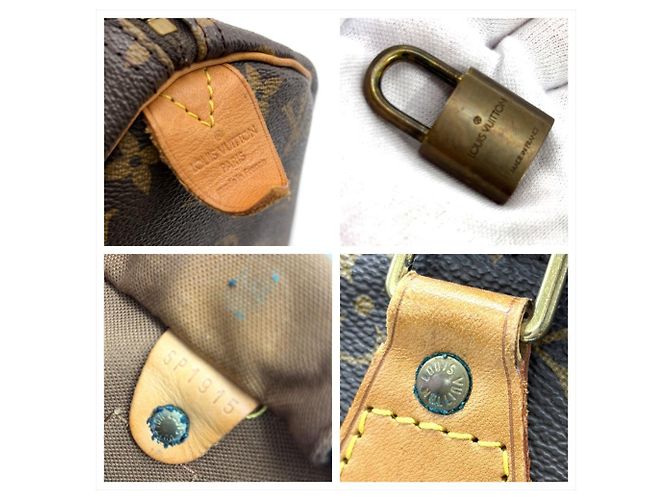 Borsa Louis Vuitton Speedy 30 Marrone - vista 7