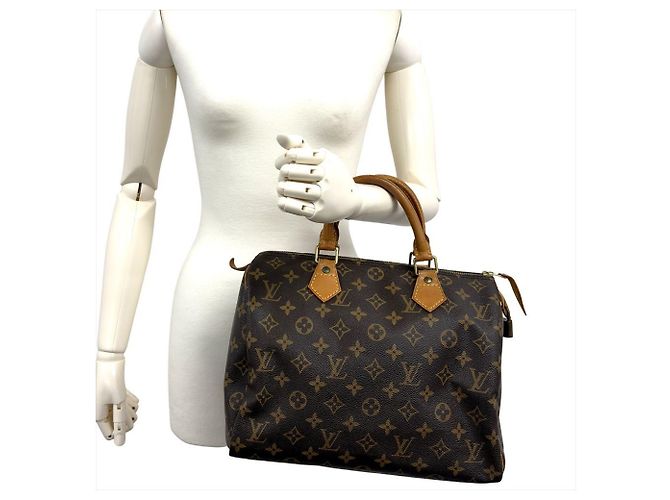 Borsa Louis Vuitton Speedy 30 Marrone - vista 9