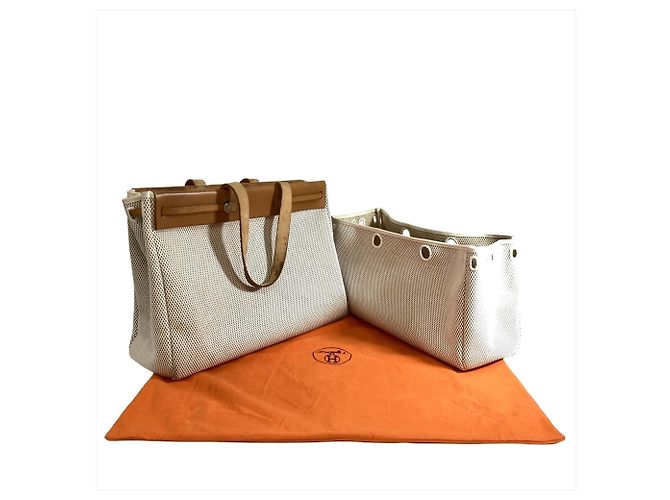 Hermès Hermes Herbag Cabas GM Tote Bag Marrone - vista 10