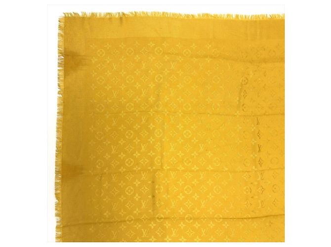 Louis Vuitton Monogram Muster Schal Gelb - Ansicht 2